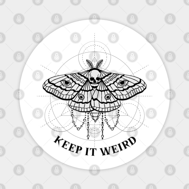 keep it weird hawkmoth Magnet by hunnydoll